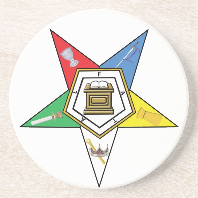 Dessous De Verre En Grès Étoile de l'OES (Devant)