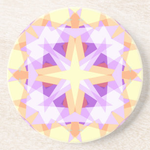 Dessous De Verre En Grès Étoile de Noël moderne festive violet rouge jaune
