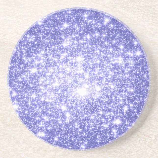 Dessous De Verre En Grès Étoiles de lavande (Devant)