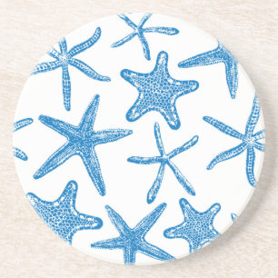 Dessous De Verre En Grès étoiles de mer en bleu