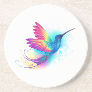 Dessous De Verre En Grès Exotic Rainbow Hummingbird