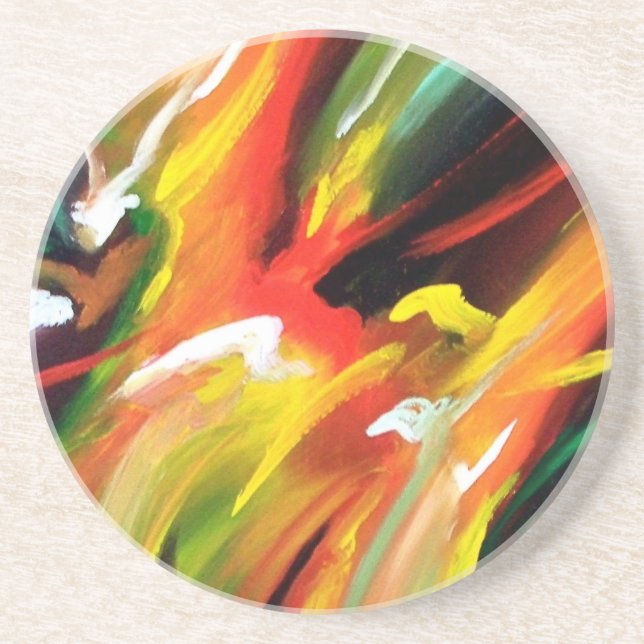 Dessous De Verre En Grès Expressionism (Devant)
