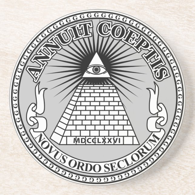 Dessous De Verre En Grès Eye of Providence (Devant)