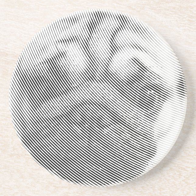 Dessous De Verre En Grès Face carlin (Devant)