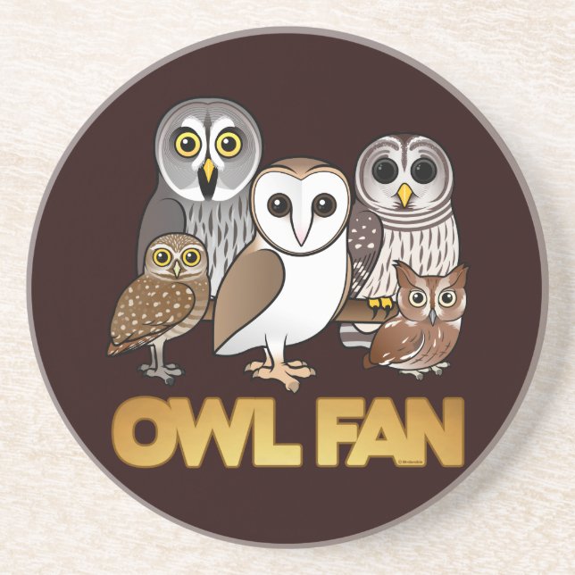 Dessous De Verre En Grès Fan de hibou (Devant)