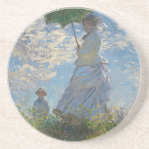 Dessous De Verre En Grès Femme de Claude Monet avec un parasol 1875