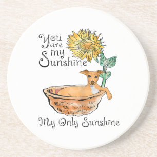 Dessous De Verre En Grès Femme Vous Êtes Mon Soleil Italien Greyhound