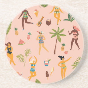 Dessous De Verre En Grès Femmes en maillot de bain : Danse Vintage tropical