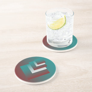 Dessous De Verre En Grès Fenêtres en blanc bordeaux turquoise