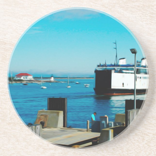 Dessous De Verre En Grès Ferry de Nantucket (Devant)