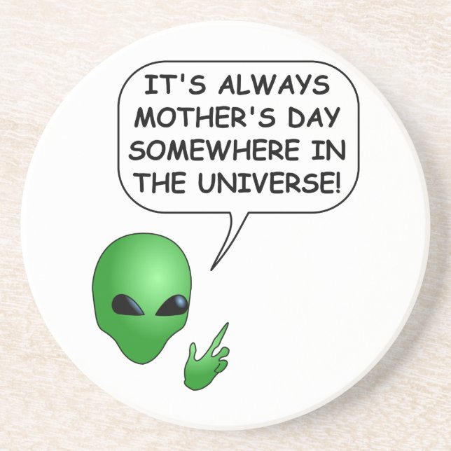 Dessous De Verre En Grès Fête des mères Aliens (Devant)