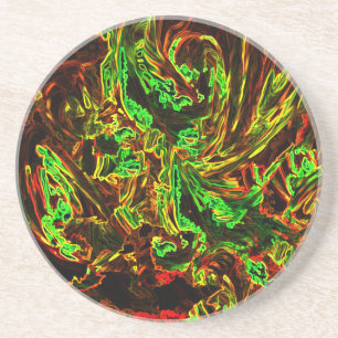 Dessous De Verre En Grès Feu de lune