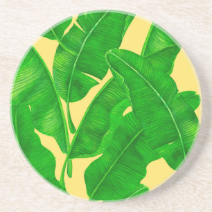 Dessous De Verre En Grès Feuilles de bananes