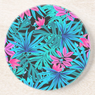 Dessous De Verre En Grès Feuilles tropicaux