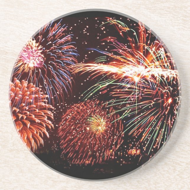 Dessous De Verre En Grès Feux (Devant)