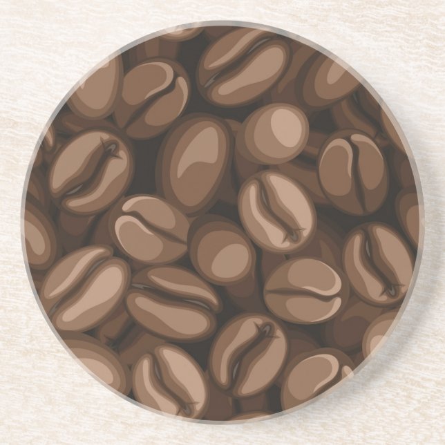 Dessous De Verre En Grès Fèves de café (Devant)