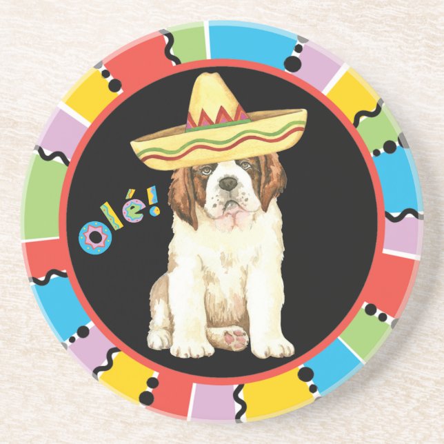 Dessous De Verre En Grès Fiesta St Bernard (Devant)