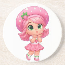 Fille Chibi Kawaii aux Fraises