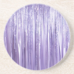 Dessous De Verre En Grès Fille Lavande Violet Glam Tinsel Grilles