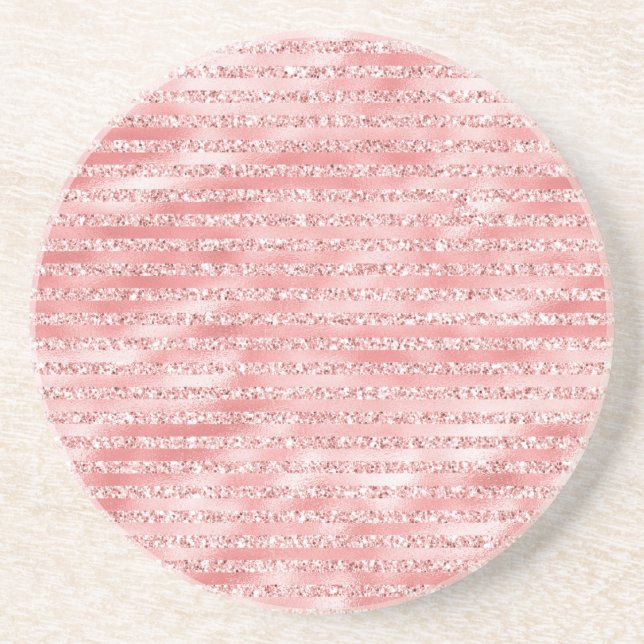 Dessous De Verre En Grès Fille Parties scintillant Melon rose (Devant)