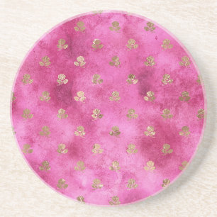Dessous De Verre En Grès Fille Roses d'or rose