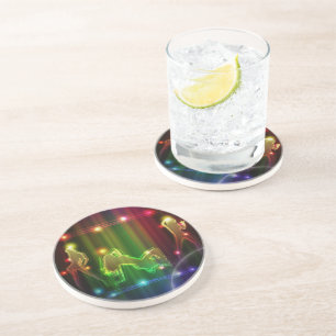 Dessous De Verre En Grès Filles de fête Moderne tendance Lumières de Nons