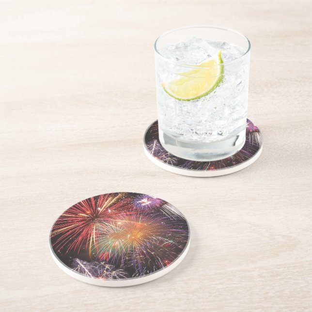 Dessous De Verre En Grès Finale Fireworks (Côté)