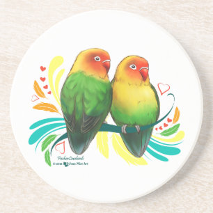 Dessous De Verre En Grès Fischer Lovebirds