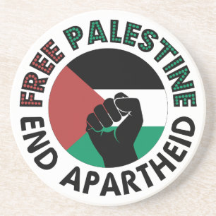 Dessous De Verre En Grès Flag de la Palestine