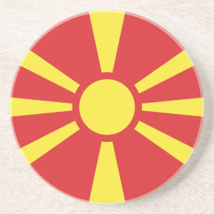 Dessous De Verre En Grès Flag de Macedonia