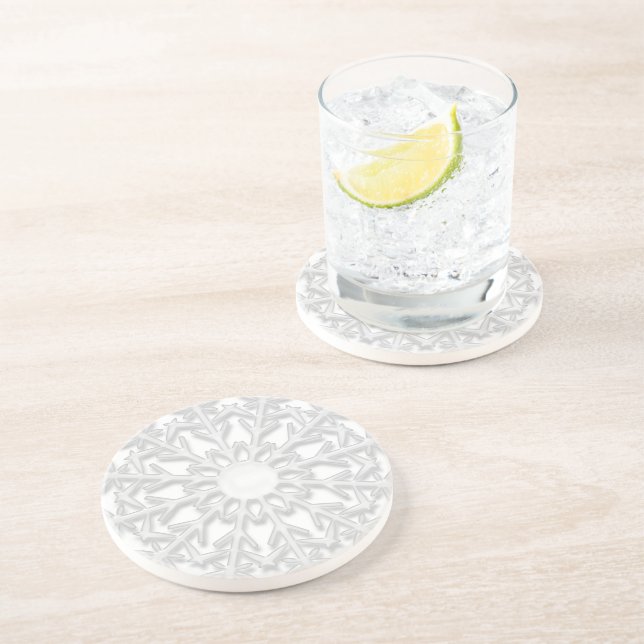 Dessous De Verre En Grès Flèche blanche (Côté)