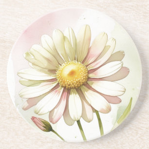 Dessous De Verre En Grès Fleur aquarelle moderne professionnelle Daisy