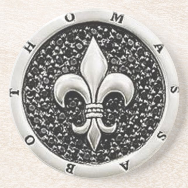 Dessous De Verre En Grès Fleur de lis Coaster (Devant)