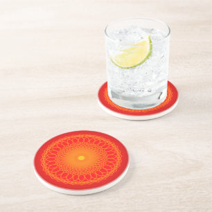 Dessous De Verre En Grès Fleur de Vie Lâcher Prise
