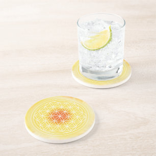 Dessous De Verre En Grès Fleur d'étincelle de vie