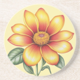 Dessous De Verre En Grès Fleur orange