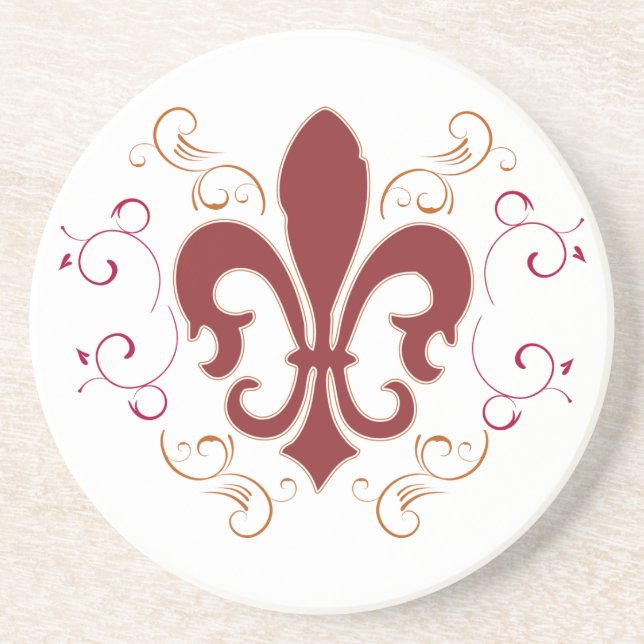 Dessous De Verre En Grès fleur_terre_lg (Devant)