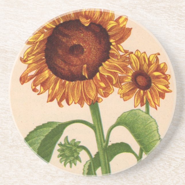 Dessous De Verre En Grès fleurs (Devant)