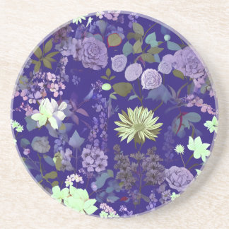 Dessous De Verre En Grès Fleurs à l'atmosphère élégante et mystérieuse