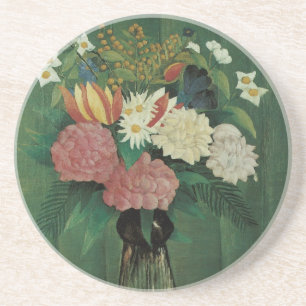 Dessous De Verre En Grès Fleurs avec du lierre par Henri Rousseau, Floral V