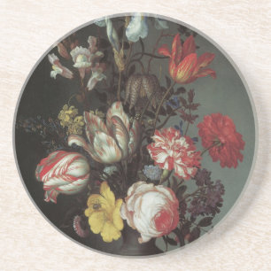 Dessous De Verre En Grès Fleurs baroques vintages par Balthasar van der Ast