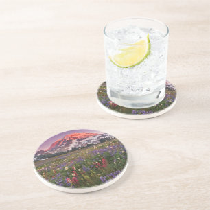 Dessous De Verre En Grès Fleurs colorées en parc national plus pluvieux