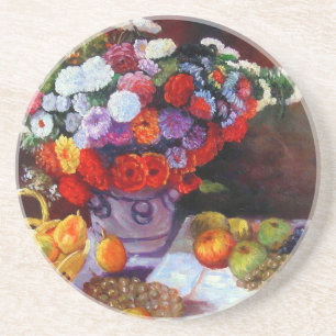 Dessous De Verre En Grès Fleurs de Monet et fruits