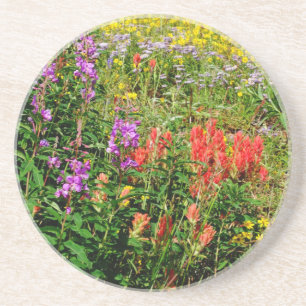 Dessous De Verre En Grès Fleurs sauvages des Rocheuses