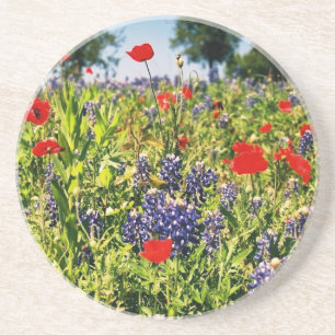 Dessous De Verre En Grès Fleurs sauvages du Texas