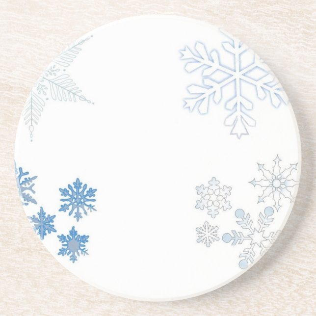Dessous De Verre En Grès Flocon de neige (Devant)