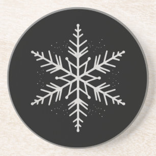 Dessous De Verre En Grès Flocon de neige Noël Fête cadeau d'hiver