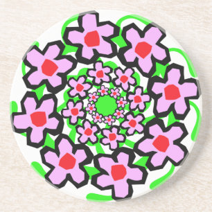 Dessous De Verre En Grès Floral