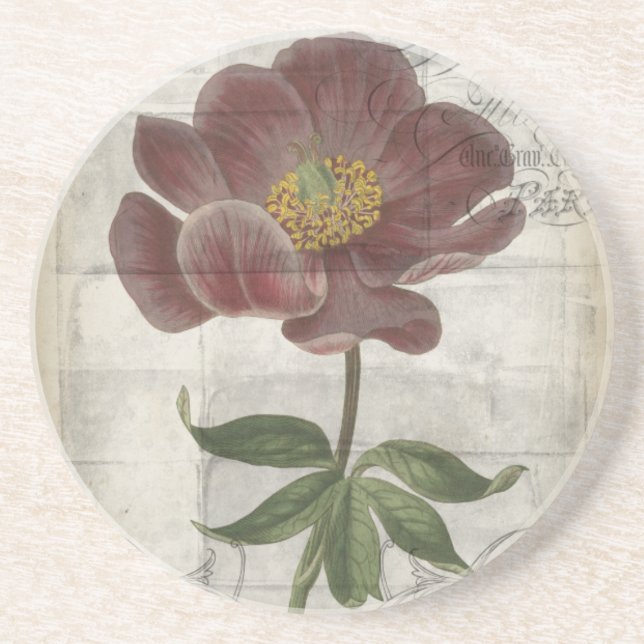 Dessous De Verre En Grès Floral français I (Devant)