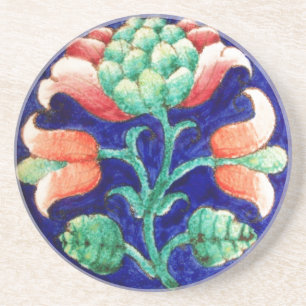 Dessous De Verre En Grès FLORAL Red Green Blue
